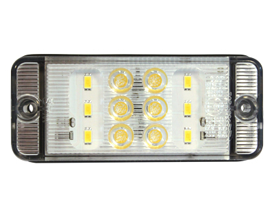 LED-peruutusvalo 12-24V, pystyyn/vaakaan