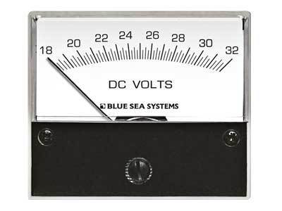 Volttimittari Analoginen, 18-32V DC, Blue Sea